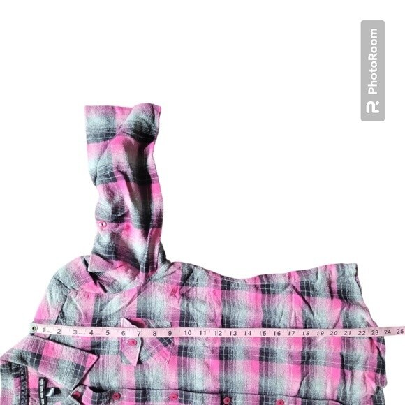 VANS Pink Plaid Button Down Shirt - M - Picture 9 of 10